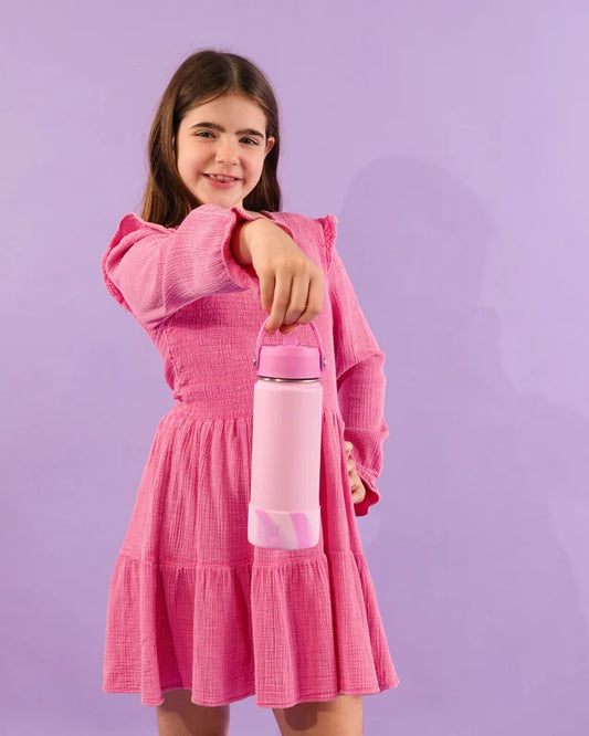 Water Bottle 500ml | Light Pink Swirl