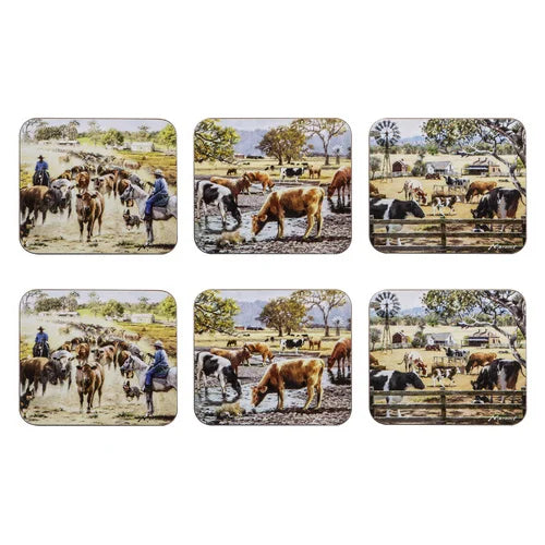 Grazing Paddocks Coasters 6pk