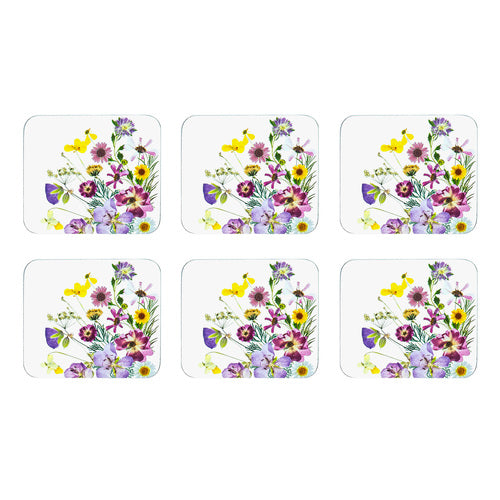 Pressed Flowers Coasters 6pk