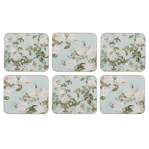Elegant Rose Mint Coasters 6pk