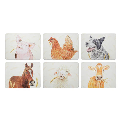 Farmyard Faces 2 Placemats 6pk