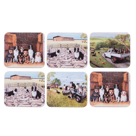 Working Dogs Coasters 6pk