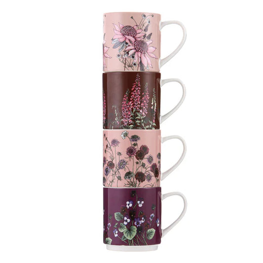 Secret Garden Pink Stackable Mugs