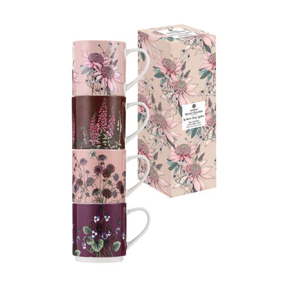 Secret Garden Pink Stackable Mugs