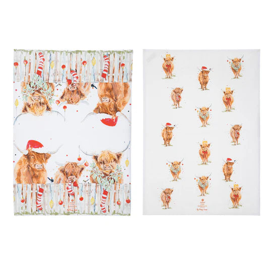 Coo Christmas Kitchen Towel 2pk