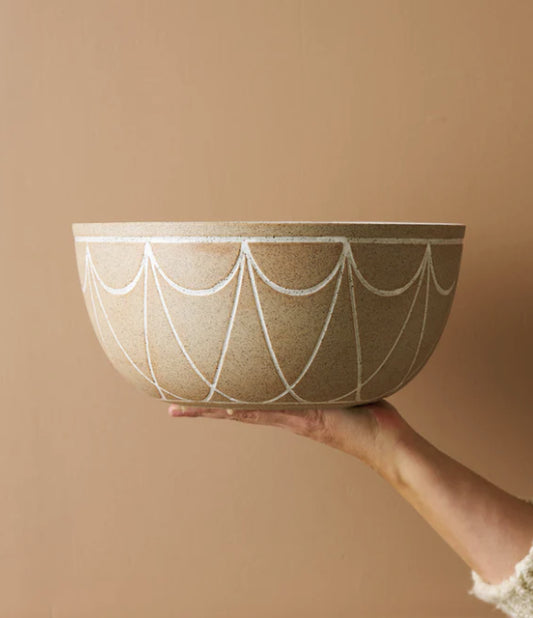 Natural Entertainer Large Bowl w/Etching