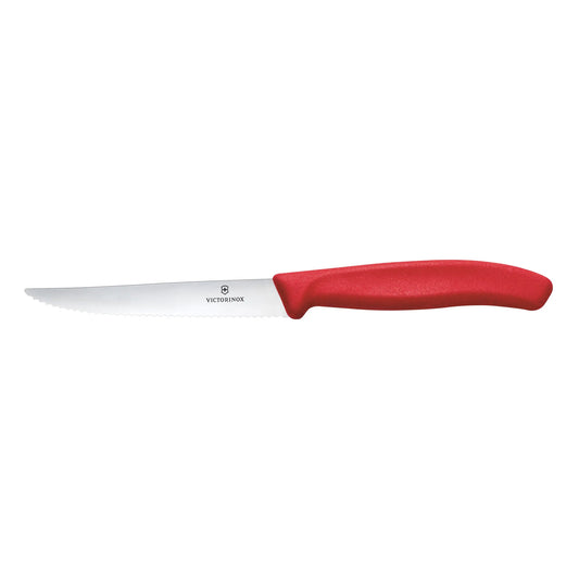 Victorinox Steak Knife Pointed Wavy Edge | New Red