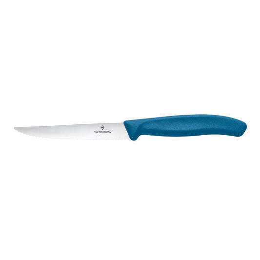 Victorinox Steak Knife Pointed Wavy Edge | New Blue