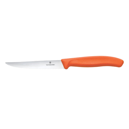 Victorinox Steak Knife Pointed Wavy Edge | New Orange