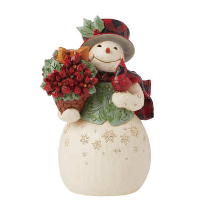 Snowman w/Poinsettia