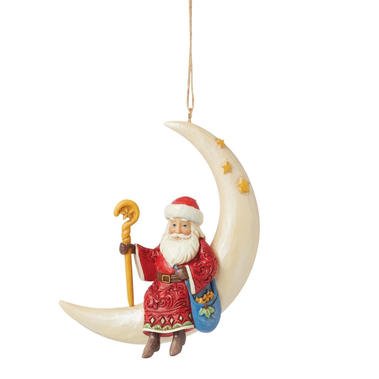 Santa On Crescent Moon HO