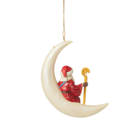 Santa On Crescent Moon HO