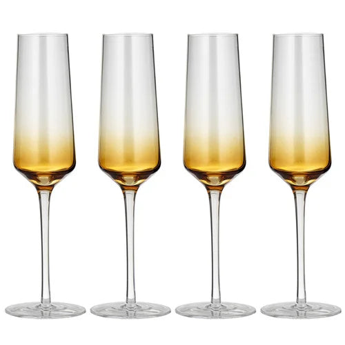 Prism Champagne Glasses | Amber