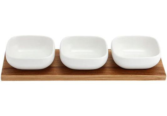 Essentials Bowl & Tray Set - White