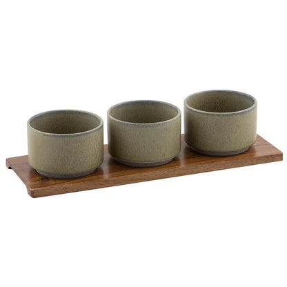 Eden 4pce Bowl & Tray Set | Green