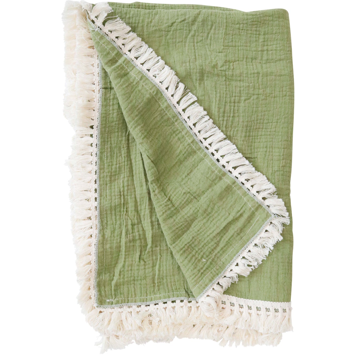 Baby Cotton Throw | Olive