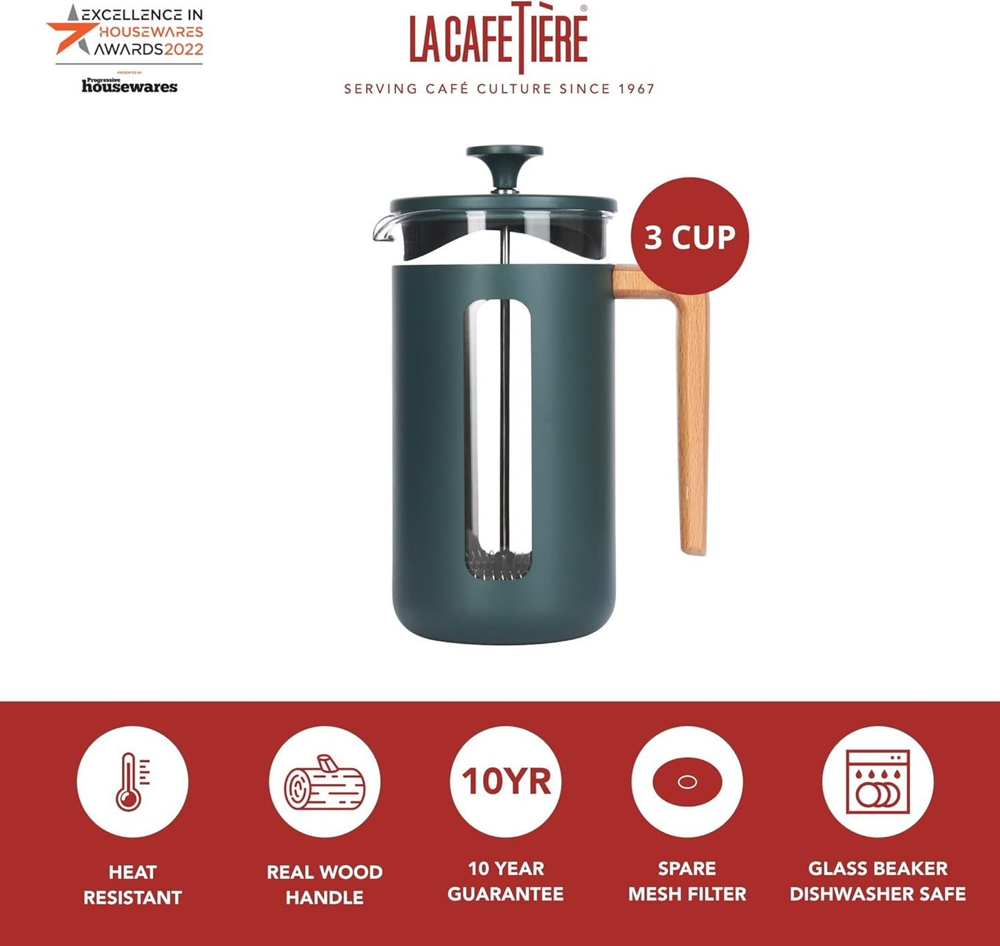 La Cafetière Pisa Green Plunger