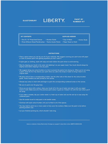 Liberty Glastonbury Paint by Number Kit