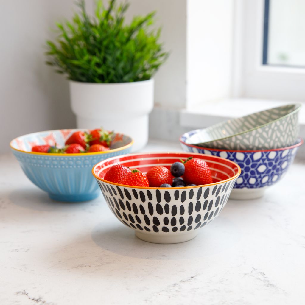 Mikasa Does It All Bowl | Red Swirl