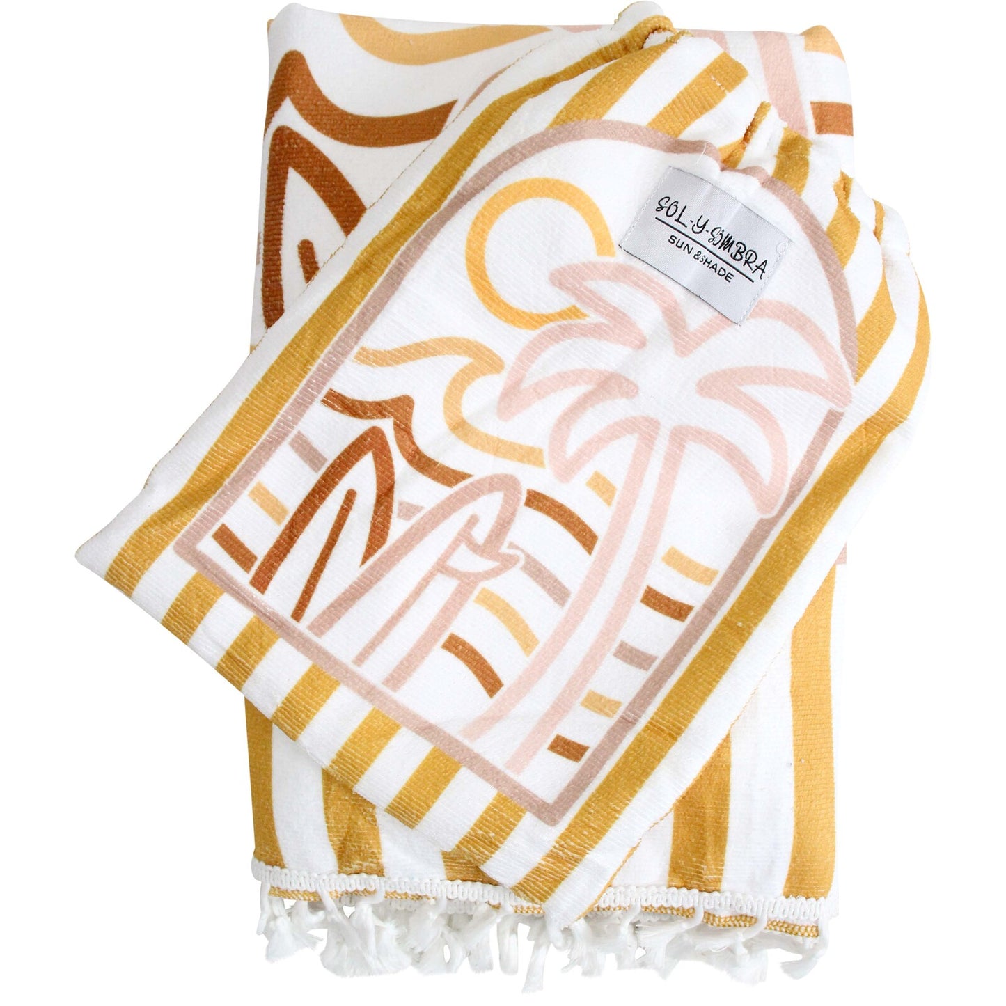 Poncho Beach Towel Kids | Summer Mustard