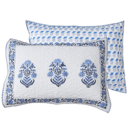 Bedspread Quilt Set Bleu Garden