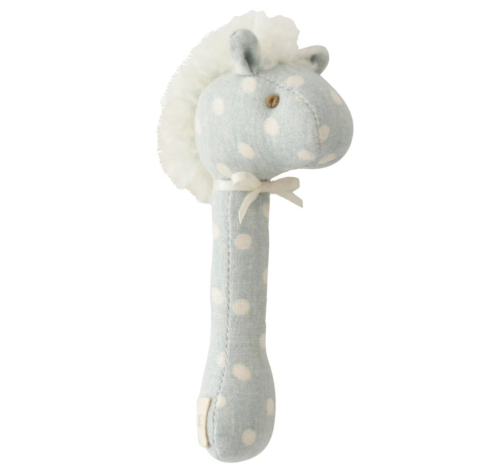 Rattle - Horse Stick Duck Egg Blue