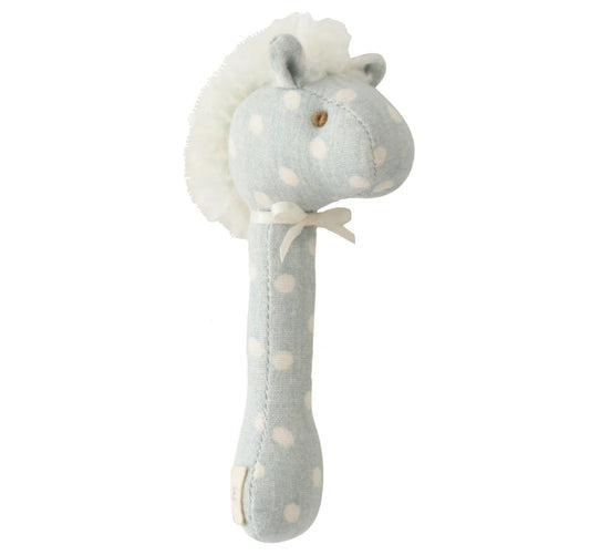 Rattle - Horse Stick Duck Egg Blue