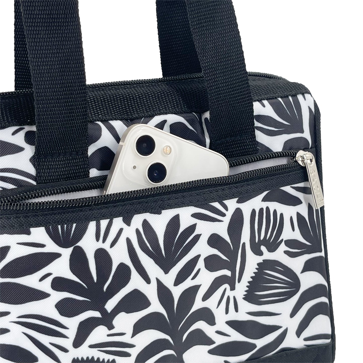 Sachi Style 34 Insulated Lunch Bag - Monochrome Blooms