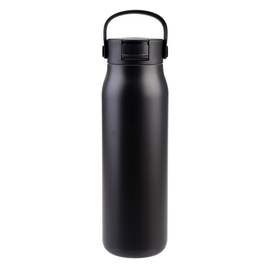 Oasis 'Sorrento' Sipper Bottle S/S Ceramic Lined 900ml | Black