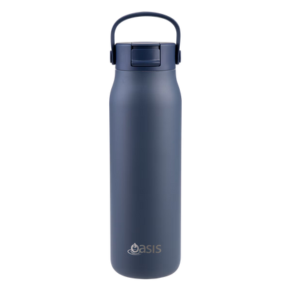 Oasis 'Sorrento' Sipper Bottle S/S Ceramic Lined 900ml | Indigo