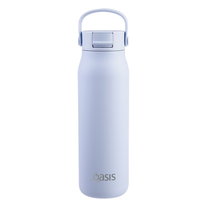 Oasis 'Sorrento' Sipper Bottle S/S Ceramic Lined 900ml | Periwinkle
