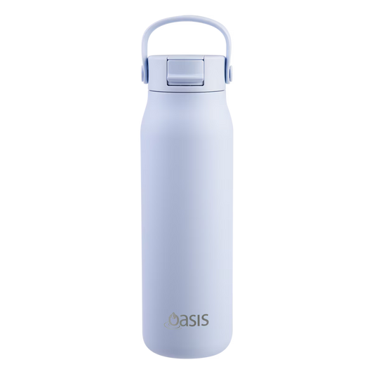 Oasis 'Sorrento' Sipper Bottle S/S Ceramic Lined 900ml | Periwinkle