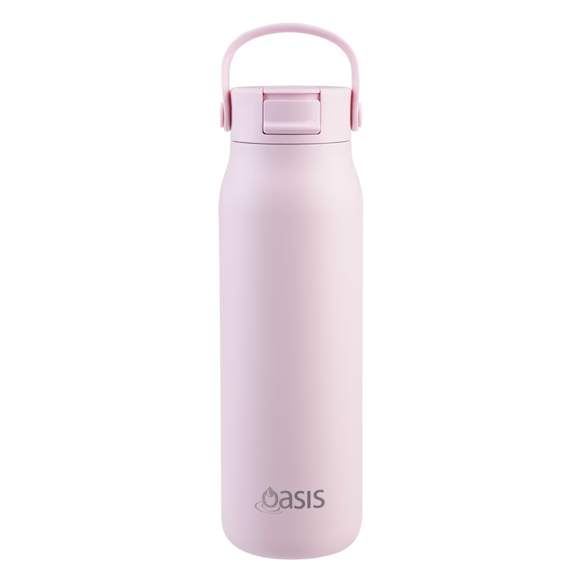 Oasis 'Sorrento' Sipper Bottle S/S Ceramic Lined 900ml | Pink Lemonade