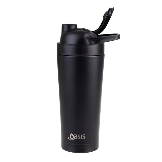 Double Wall Insulated Protein Shaker 700ml | Black