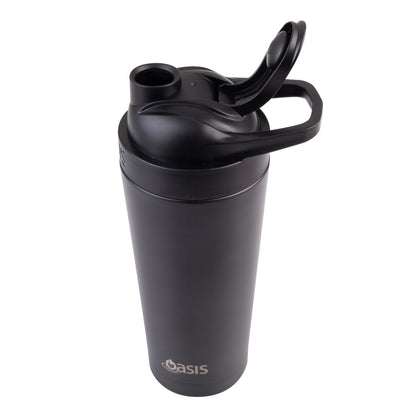 Double Wall Insulated Protein Shaker 700ml | Black