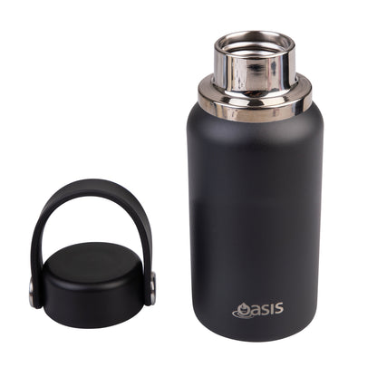 Oasis 'Mini' Drink Bottle S/S Double Walled 200ml | Black