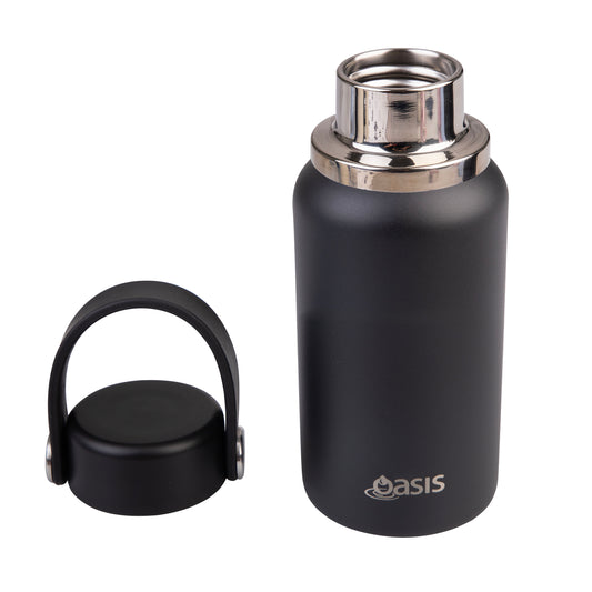 Oasis 'Mini' Drink Bottle S/S Double Walled 200ml | Black