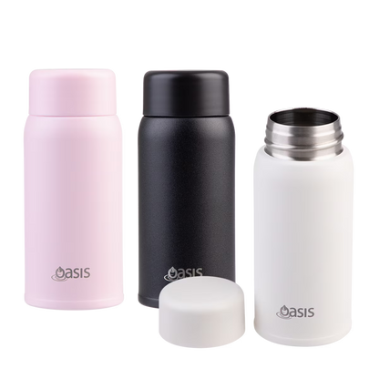 Oasis 'Mini-Mini' Drink Bottle S/S Double Walled 150ml | Black
