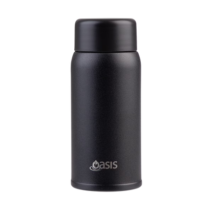 Oasis 'Mini-Mini' Drink Bottle S/S Double Walled 150ml | Black