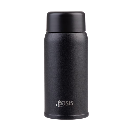 Oasis 'Mini-Mini' Drink Bottle S/S Double Walled 150ml | Black
