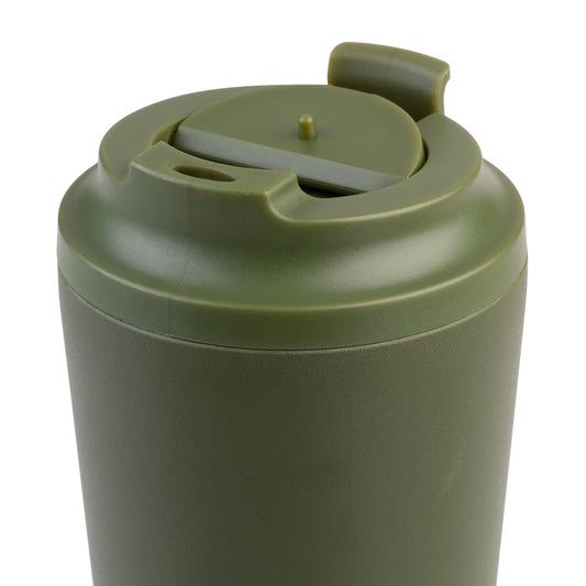 Ceramic Lined S/S Double Wall Coffee Cup | Forest Green 235ml