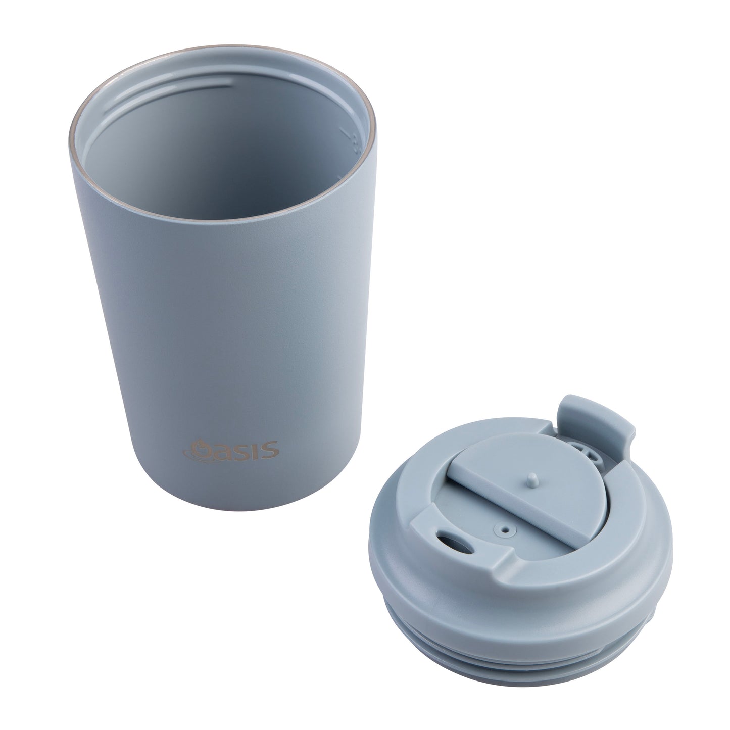 Ceramic Lined S/S Double Wall Coffee Cup | Hazy Blue 235ml