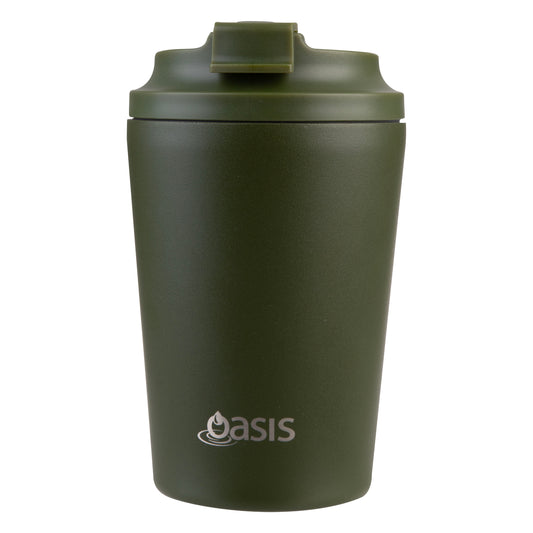 Ceramic Lined S/S Double Wall Coffee Cup | Forest Green 360ml