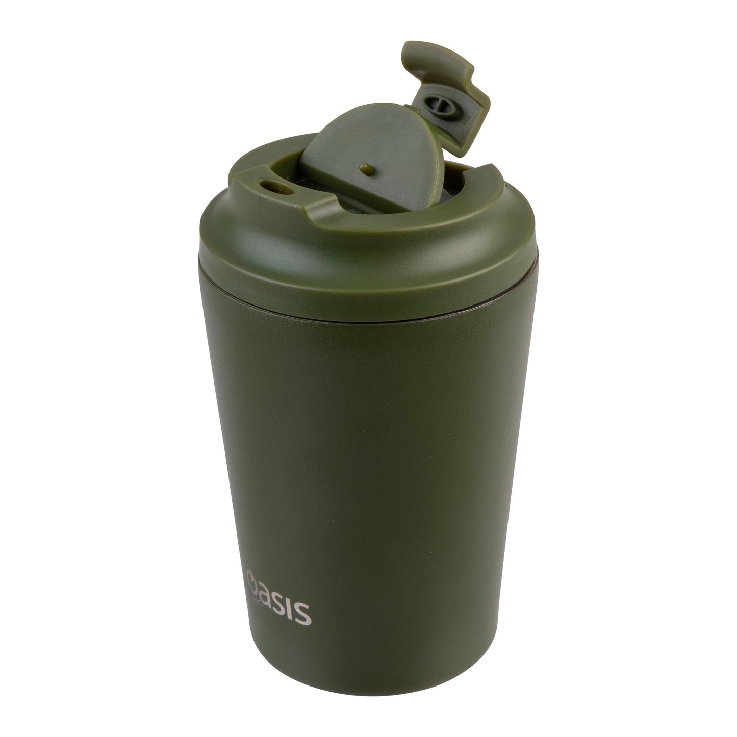Ceramic Lined S/S Double Wall Coffee Cup | Forest Green 360ml