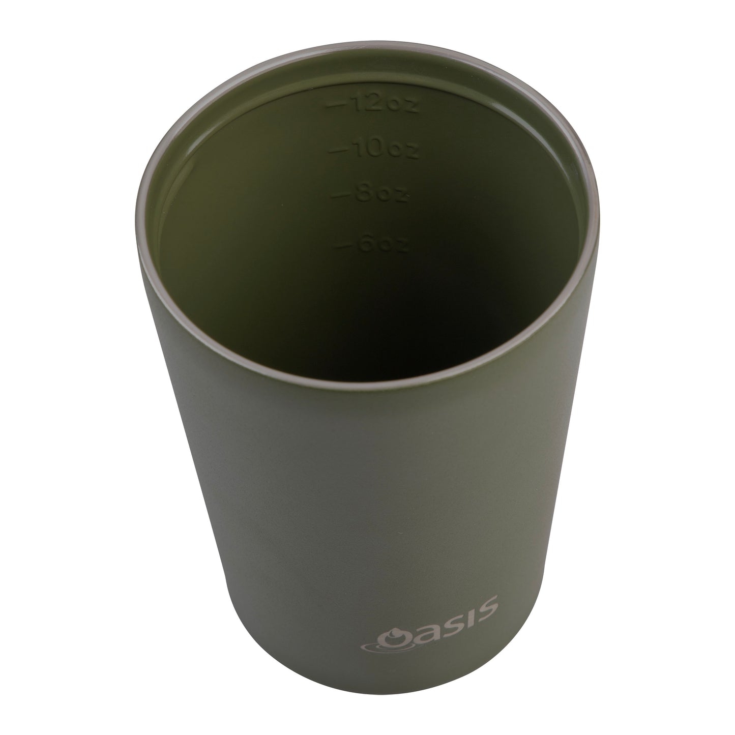 Ceramic Lined S/S Double Wall Coffee Cup | Forest Green 360ml