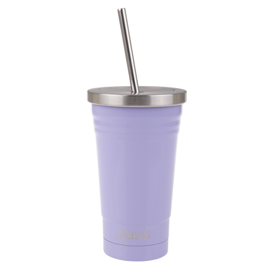 Insulated Smoothie Tumbler with Straw - Lilac