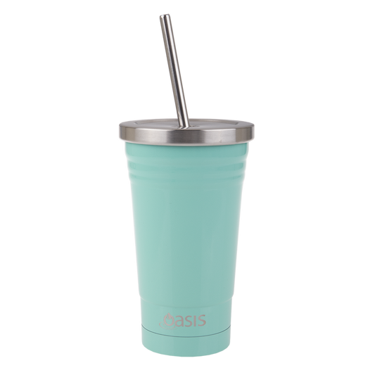 Insulated Smoothie Tumbler with Straw - Spearmint