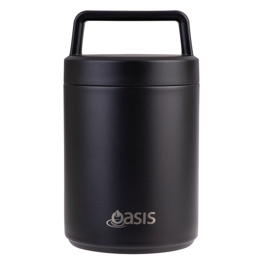 Insulated Food Flask with Handle | Black 480ml