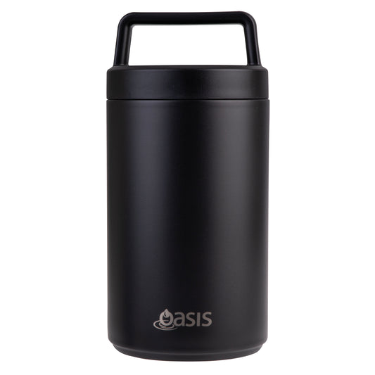 Insulated Food Flask with Handle | Black 700ml