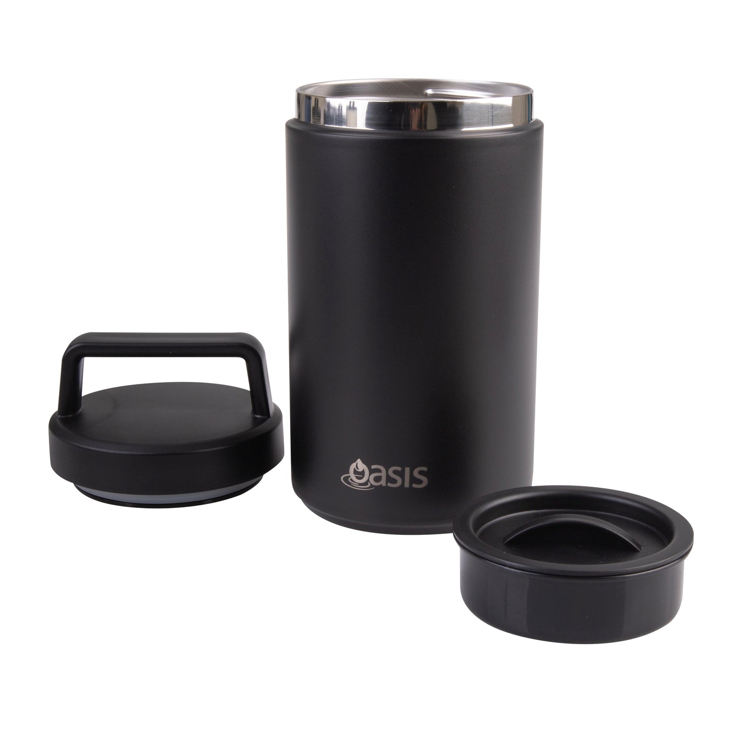 Insulated Food Flask with Handle | Black 700ml